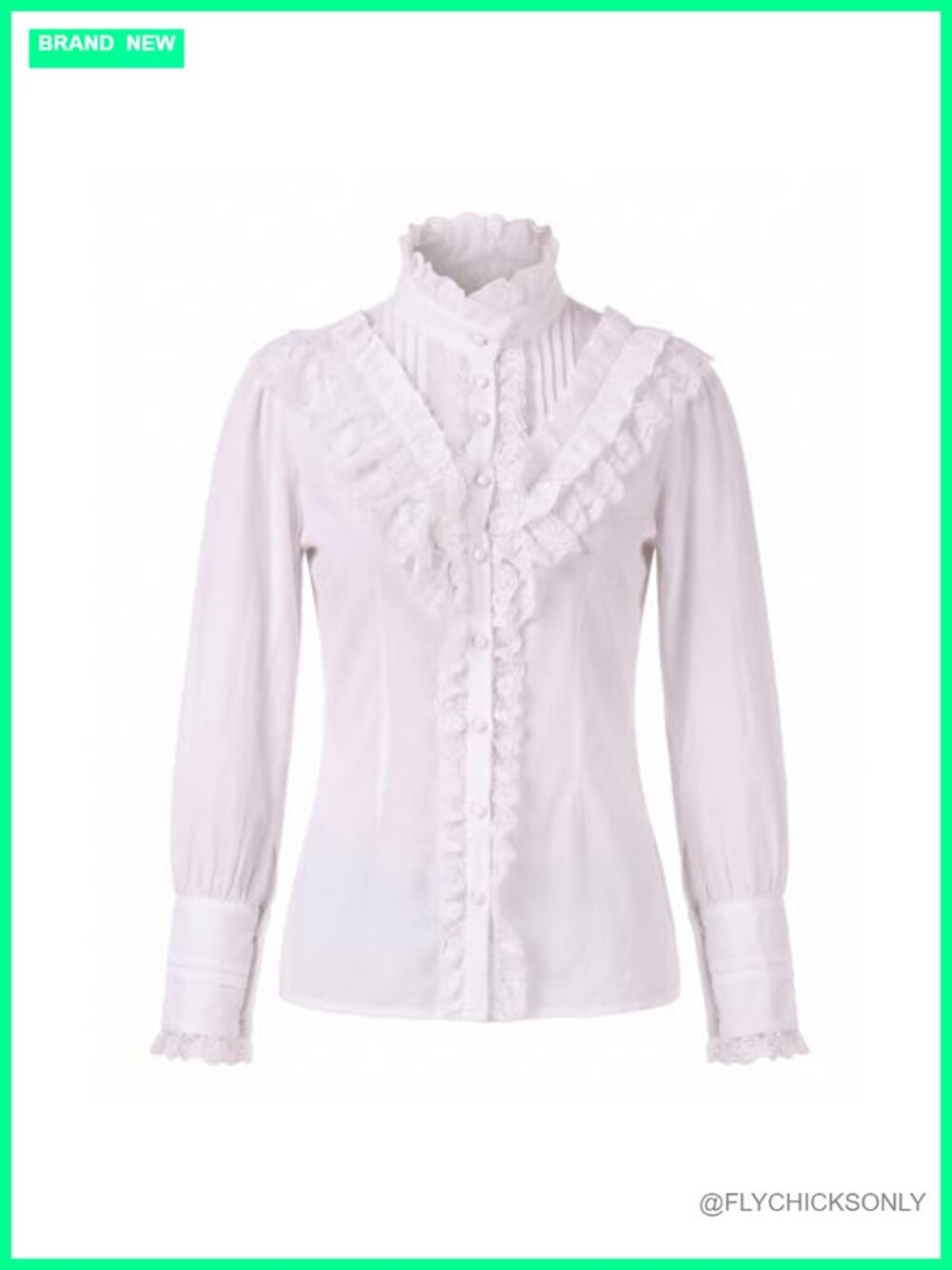 Victorian Ruffle Blouse Renaissance Steampunk Rayon Top